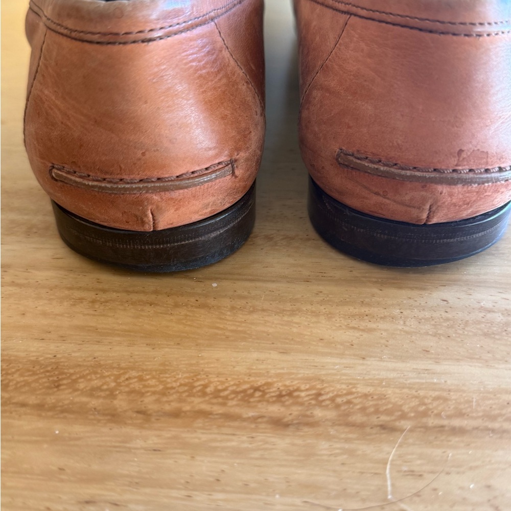 Gucci Men's Cognac Leather Bit Slip-On Loafers - Picture 5 of 7